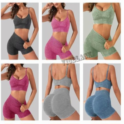 CONJUNTOS SHORT CON TOP PRELAVADO